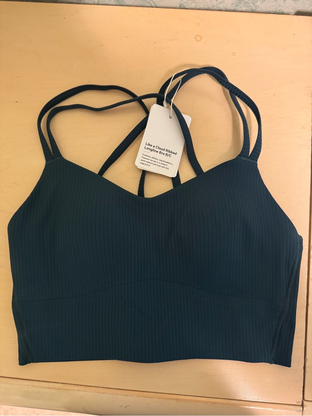 lululemon athletica Ribbed Longline Strappy Bralette - Teal